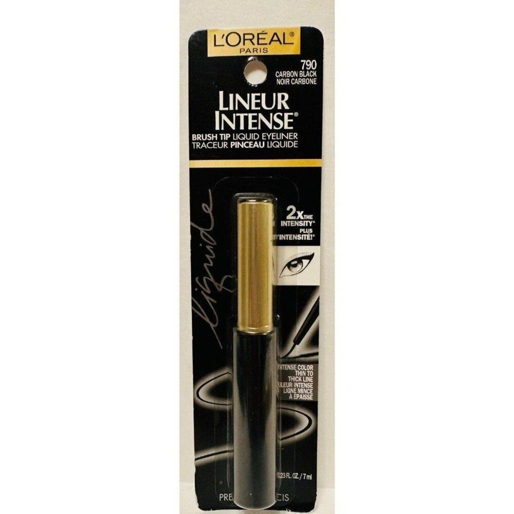 L'Oreal Paris Lineur Intense Brush Tip Liquid Eyeliner 790 Carbon Black NEW